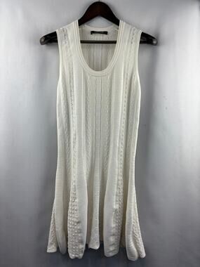 Women’s Roberto Cavalli Medium White Knit Sleeveless dress
